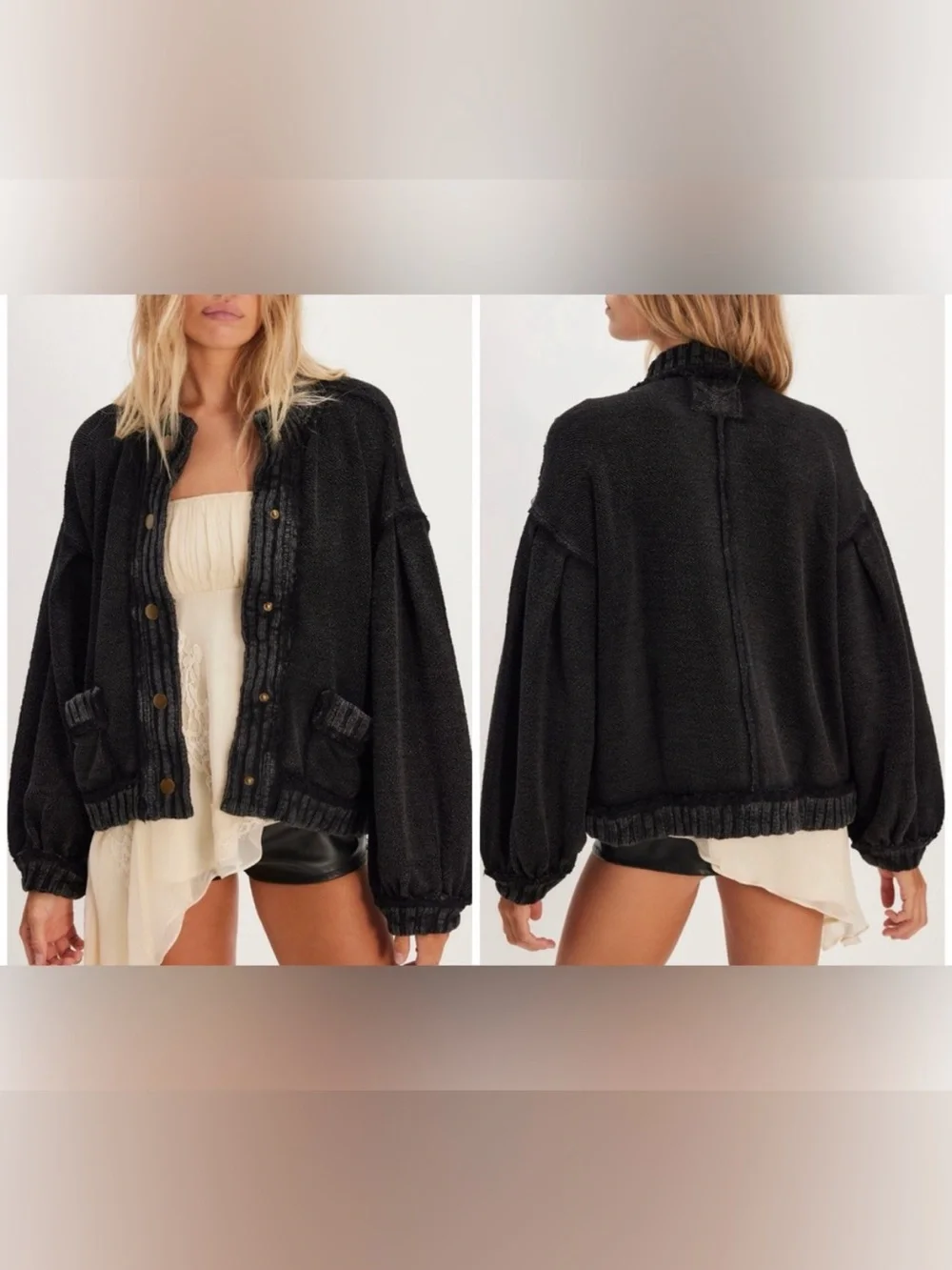 NWOT Free People We The Free Cute In This Cardi - black - XS